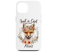 Custodia per iPhone 13 Solo una ragazza che ama volpi e fiori per ragazze amanti della volpe