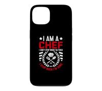 Custodia per iPhone 13 Sono uno chef che non mi fermo quando sono stanco mi fermo quando ho finito