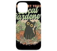 Custodia per iPhone 13 Sostieni il tuo gatto amante delle piante botaniche del giardiniere locale