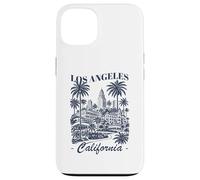 Custodia per iPhone 13 Souvenir di viaggio minimalista con skyline della California di Los Angeles