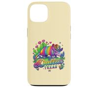Custodia per iPhone 13 Souvenir retrò anni '80 Arcobaleno Armadillo Cowboy Dallas Texas