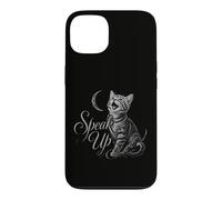 Custodia per iPhone 13 Speak Up, gattino Meow Moon Feline Pet Lover