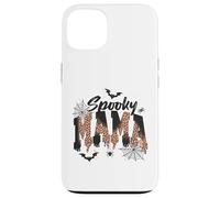 Custodia per iPhone 13 Spooky Mama Leopard Print Ghost Halloween Design