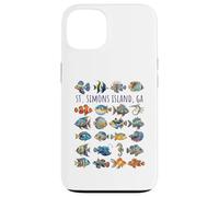 Custodia per iPhone 13 St Simons Island GA - Pesce colorato