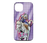 Custodia per iPhone 13 Steel Ball Run Johnny on Horseback with Show Logo Anime