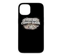 Custodia per iPhone 13 Sterling Copper Queen creare gioielli con avvolgimento di