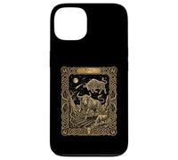 Custodia per iPhone 13 Stile carta dei tarocchi dell'oroscopo dello zodiaco del Toro