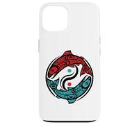 Custodia per iPhone 13 Stile tribale dei nativi americani del salmone del Pacifico nord