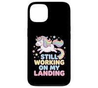 Custodia per iPhone 13 Still Working On My Landing design unicorno