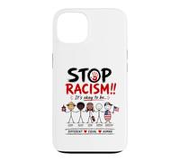 Custodia per iPhone 13 Stop Racism It's Okay to Be Asian Black Arab Normal American