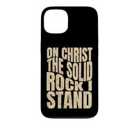 Custodia per iPhone 13 Su Cristo la roccia solida che sto, uomini e donne cristiani