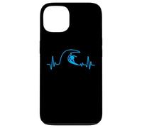 Custodia per iPhone 13 Surfer Heartbeat Surfing Heart Pulse - Tavola da surf Big Wave Fun