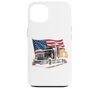 Custodia per iPhone 13 T-shirt Truck Driver Trucker Da Uomo Dad Big Rig American