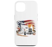 Custodia per iPhone 13 T-shirt Truck Driver Trucker Da Uomo Dad Big Rig American