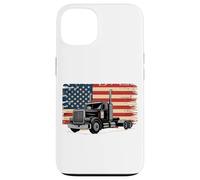 Custodia per iPhone 13 T-shirt Truck Driver Trucker Da Uomo Dad Big Rig American