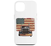 Custodia per iPhone 13 T-shirt Truck Driver Trucker Da Uomo Dad Big Rig American