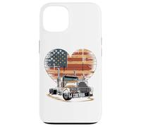 Custodia per iPhone 13 T-shirt Truck Driver Trucker Da Uomo Dad Big Rig American