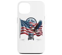 Custodia per iPhone 13 T-shirt Truck Driver Trucker Da Uomo Dad Big Rig American