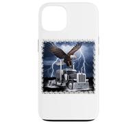 Custodia per iPhone 13 T-shirt Truck Driver Trucker Da Uomo Dad Big Rig American