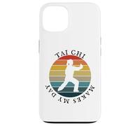 Custodia per iPhone 13 Tai Chi rende il mio giorno, donne retrò vintage anni '80 Yin Yang