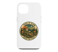 Custodia per iPhone 13 Take It Slow Under The Stars Bradipo Fungo Camping