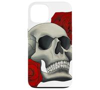 Custodia per iPhone 13 Teschio Rosa Rossa