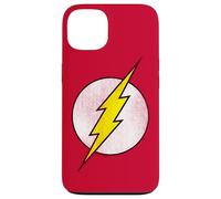 Custodia per iPhone 13 The Flash Logo Distressed White & Yellow