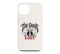 Custodia per iPhone 13 The Grave, croce della risurrezione cristiana, arte heavy metal