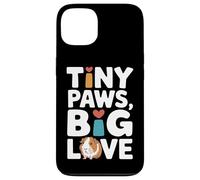 Custodia per iPhone 13 Tiny Paws Big Love - Porcellino d'India