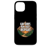 Custodia per iPhone 13 Trail Running Mountain Runner Eat Dirt Run Fast Repeat