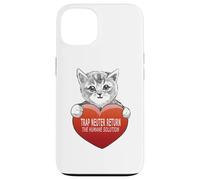 Custodia per iPhone 13 Trap Neuter Return (TNR) The Humane Solution gatto cuore amore