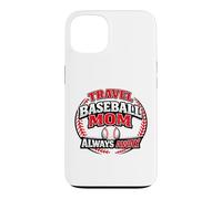 Custodia per iPhone 13 Travel Baseball Mom Always Away Divertente Sport Mamma