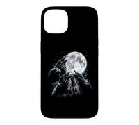 Custodia per iPhone 13 Tre Corvi Ululando Luna Piena Caw Gotico Notte Spettrale Cielo