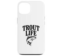 Custodia per iPhone 13 Trout Life Fishing Adventure Lover per pescatori