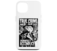 Custodia per iPhone 13 True Crime And Cats Purrfect complice divertente amante dei gatti