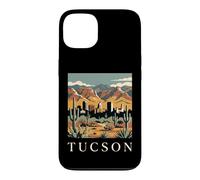 Custodia per iPhone 13 Tucson, Arizona, orizzonte, deserto, montagne, retro, città, arte