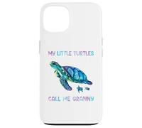 Custodia per iPhone 13 Turtle Watercolor Sea Ocean My Turtles Call Me Granny