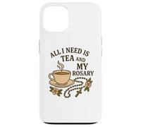 Custodia per iPhone 13 Tutto ciò di cui ho bisogno è il tè e il mio rosario