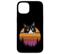 Custodia per iPhone 13 Tuxedo Cat Retro 70s Sunset Vintage Cat Lover