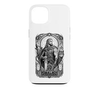 Custodia per iPhone 13 Tyr Norse God War Justice Wolf Rune Mitologia Arte