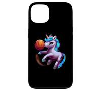 Custodia per iPhone 13 Unicorno Giocare Basket Cool Divertente Unicorni Basket