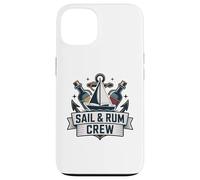 Custodia per iPhone 13 Vela e Rum Crew Divertente Sailing Captain Sailor