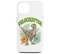 Custodia per iPhone 13 Velociraptor Groovy Floreale Acquerello Boho Velociraptor