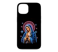 Custodia per iPhone 13 Vergine Maria Pop Art Preghiera Ritratto Con Stelle Sacra Icona
