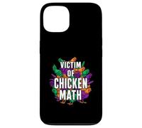 Custodia per iPhone 13 Victim Of Chicken Math Funny Backyard Poultry Farmer