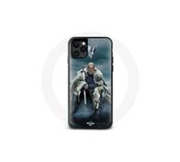 Custodia per iPhone 13 Vikings Serie Stagione 6 Logo Ragnar Lothbrok V Spada Grigia Fondo Nebbioso