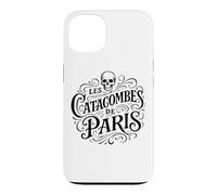 Custodia per iPhone 13 Vintage Le Catacombe di Parigi Stampa Nera