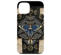 Custodia per iPhone 13 Vintage Luna Moth Fase Lunare Celeste Occulto