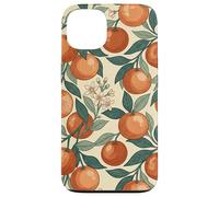 Custodia per iPhone 13 Vintage Orange Fruit and Blossom Botanical Pattern
