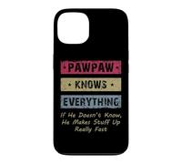 Custodia per iPhone 13 Vintage Pawpaw Knows Everything Dad Father Father's Day